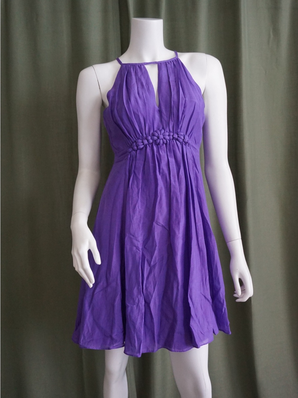 Elsey Silk Blend Purple Halter Dress NWT - Size Medium